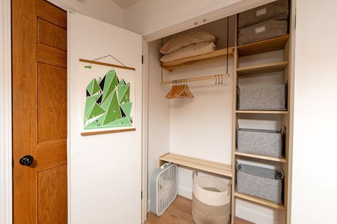 A custom built closet and ...