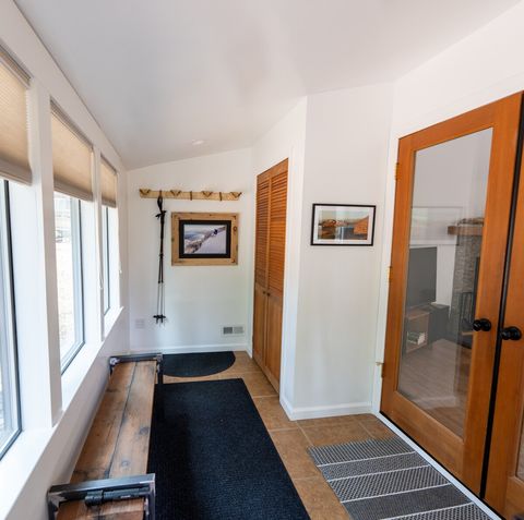 The mudroom features a ski rack and plenty of room to kick off your boots and hang coats and mittens.
