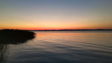 Naplemente a Balatonparton