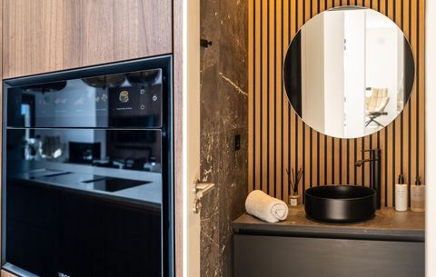 Kitchen & guest bathroom