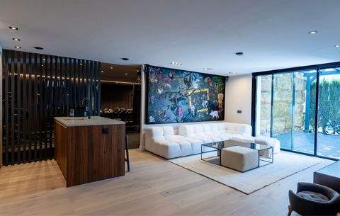 Downstairs living space and kitchen