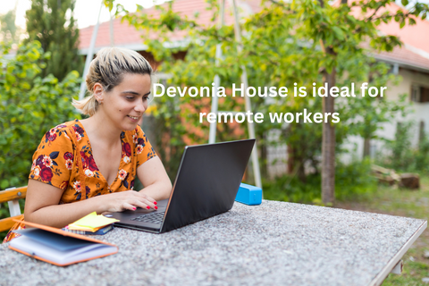 Back garden is ideal for remote working