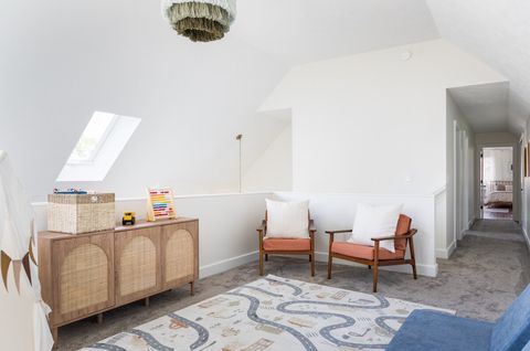 Seating area for parents in the playroom