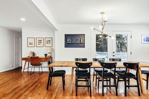 Bar set for guest use in dining area. Backyard is also accessible from great room