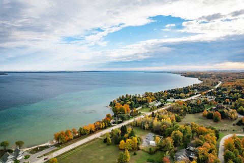 Home sits across M22 from the lake