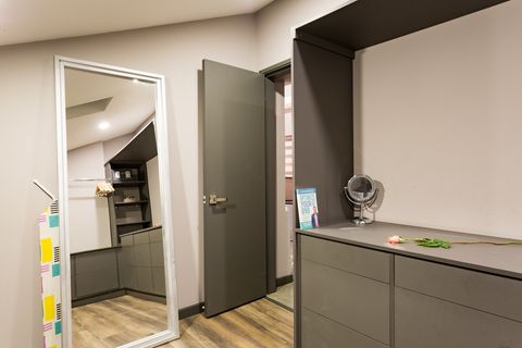 [WALK-IN CLOSET] In the master lofted bedroom with skylight. All bedrooms have a safe.