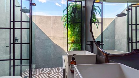 [MASTER BATH] - SKY SHOWER, LIVING WALL, TWO SINKS