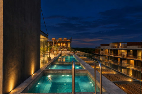 Rooftop Pool of The Complex at Night