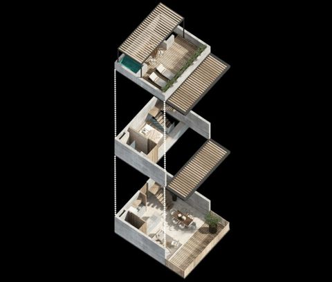 Floor Plan of Our 1100 square / 99m2 feet 3 Level Penthouse