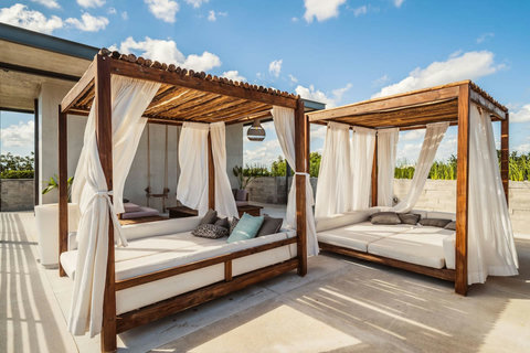 Lounge Beds on Rooftop