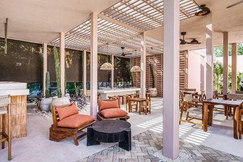 Seating area of the onsite restaurant