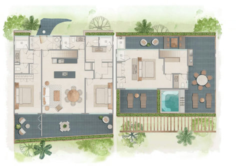 Floor Plan of the 3 Bedroom Deluxe Penthouse