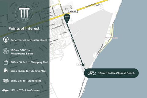 A short bike ride away from Tulum's pristine beaches