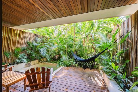 Private garden with private pool