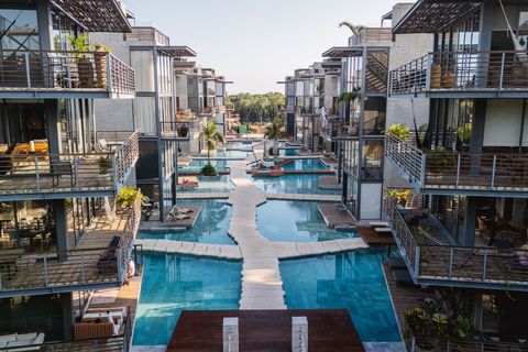 Ready for a dip? You may use a different pool every day if you like.