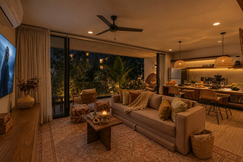 The Open Living Room at Night