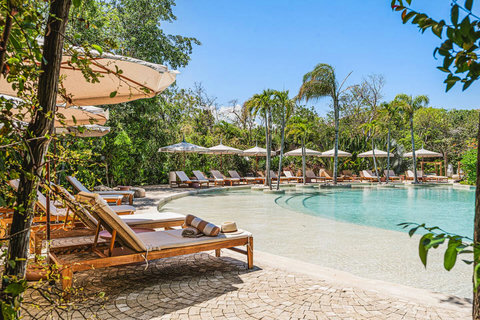 Chill by the unique lagoon pool while you order your favorite foods from the award winning onsite restaurant "Panza".