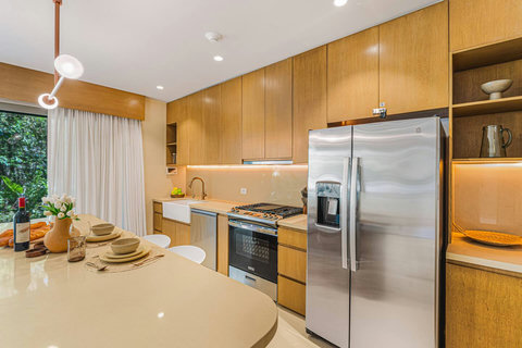 Full Kitchen - Equipped with Drinking Water (Separate Faucet also connected to Fridge), Dishwasher,  Oven, Fridge, Freezer, Gas Stove, Electric Kettle, Microwave, Blender, Toaster, Coffee Maker