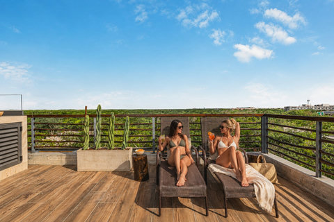 Sun Loungers on the Rooftop Terrace
