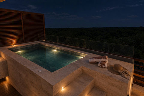 Private Mini Pool at night