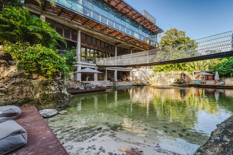 Dock access to the private cenote