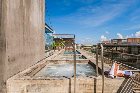 Jacuzzis and pool on rooftop