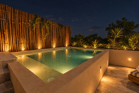 The Private Mini Pool at Night