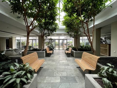 Benches & Atrium in the Social Room On Main Elevator Lobby Floor