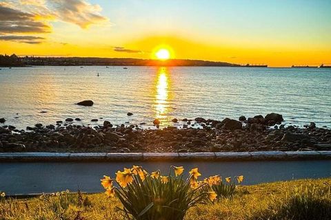 Seawall Sunset at English Bay Beach 