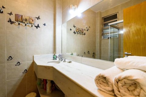 The bathroom is full equiped, electric shower.