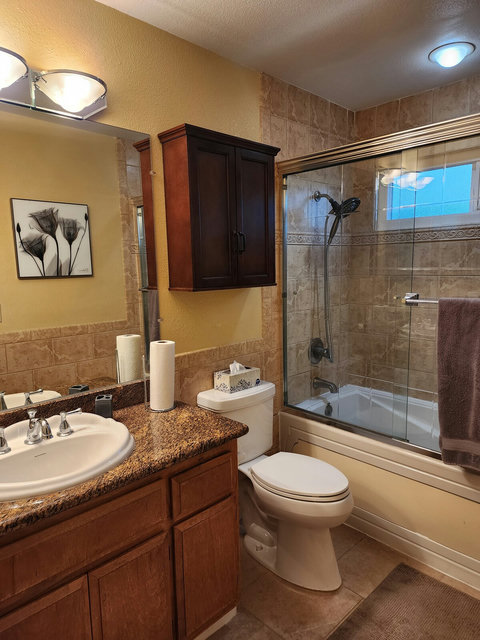 Master bedroom - private bathroom. Shower with jetted tub.