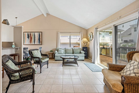 Living room with sleeper sofa.