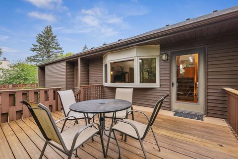 Deck overlooking back yard