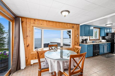 Dinning table  with a view of Lake Superior