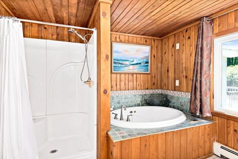 Main bathroom, jacuzzi tub and separate shower