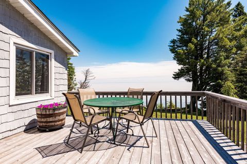 One of two decks overlooking Lake Superior.