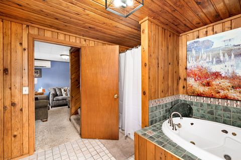 Main bathroom, jacuzzi tub, separate shower