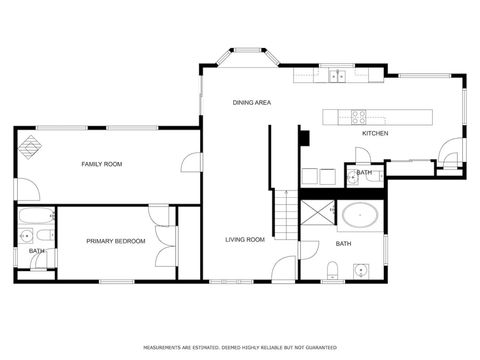 Main Floor, kitchen, master bedroom, 2 living rooms and bathroom