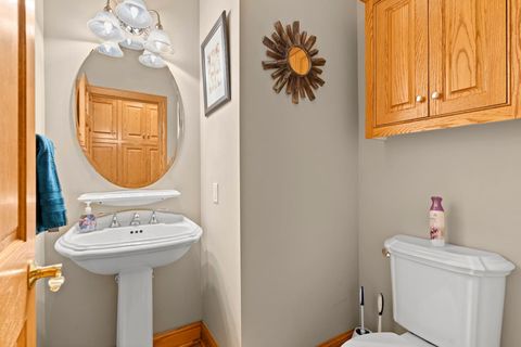 1/2 bath on 1st floor off the kitchen area