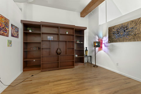 Bed folds up to provide more space