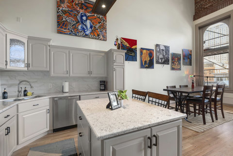 Kitchen and dining area
