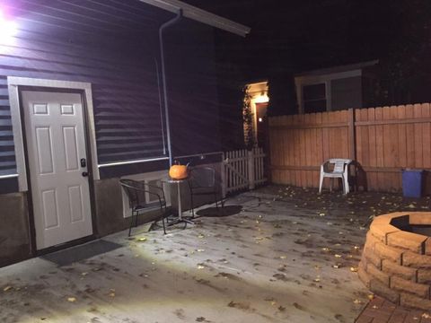 Private backyard area with fire pit!