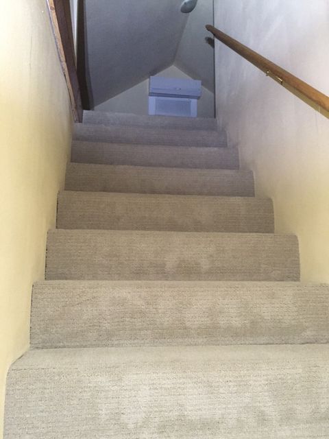New carpeted stairway leads to 2nd bedroom, and bonus room/sleeping area with sleeper sofa.