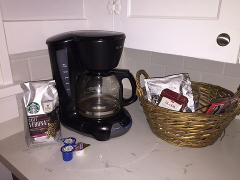 Complimentary Starbucks Coffee, tea, and hot chocolate!