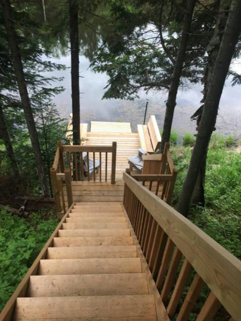 Private dock on water