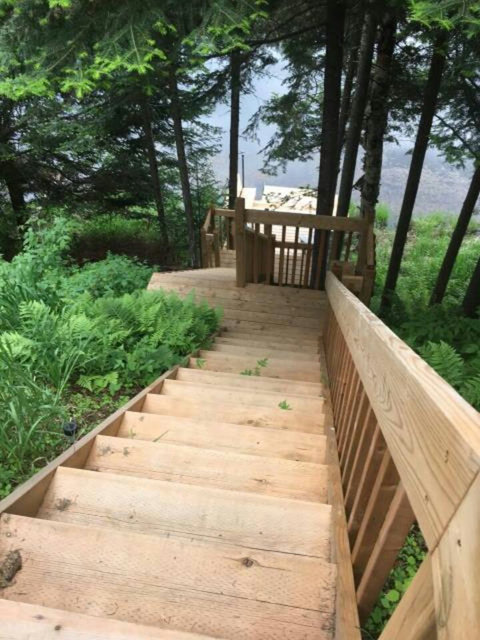 Private dock on water