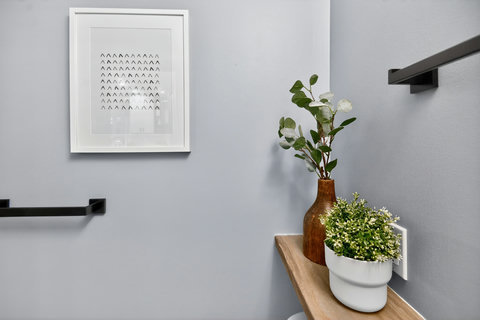 Modern styled nook with fresh greenery and sleek contemporary details
