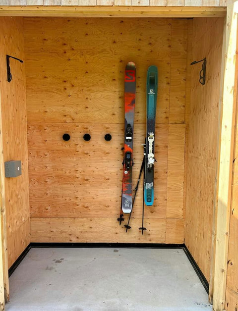 Bring your skis — we have the storage. (skis not provided)