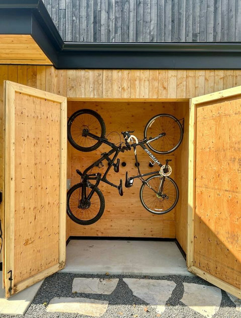 Secure storage available for your bikes (bikes not provided).