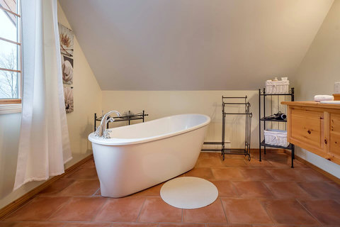 2nd floor: Master bathroom with freestanding bathtub & shower